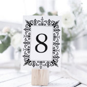Marrakesh Table Number Kaart | Zwart