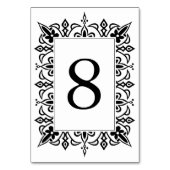 Marrakesh Table Number Kaart | Zwart (Achterkant)