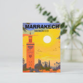 Marrakesh Travel Briefkaart Art, Marokko Travel Po (Staand voorkant)