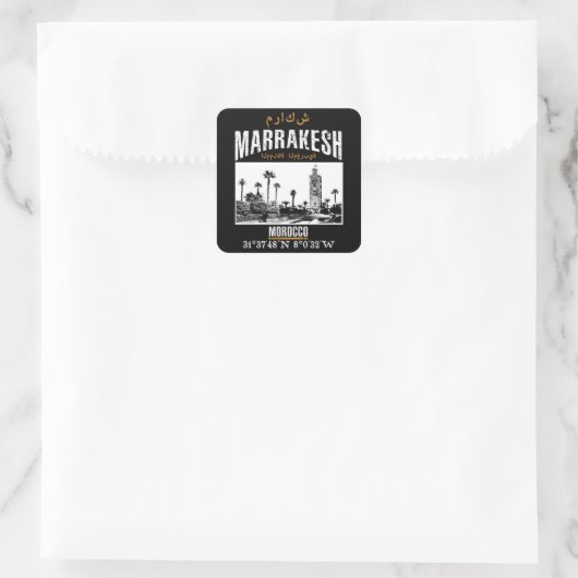 Marrakesh Vierkante Sticker (Tas)