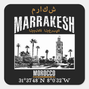 Marrakesh Vierkante Sticker