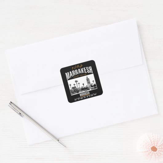 Marrakesh Vierkante Sticker (Envelop)