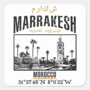 Marrakesh Vierkante Sticker