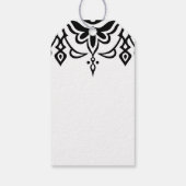 Marrakesh Wedding Favor Labels | Zwart Cadeaulabel (Achterkant)