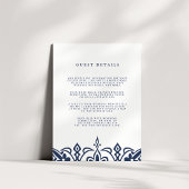 Marrakesh Wedding Guest Details Kaart | marine