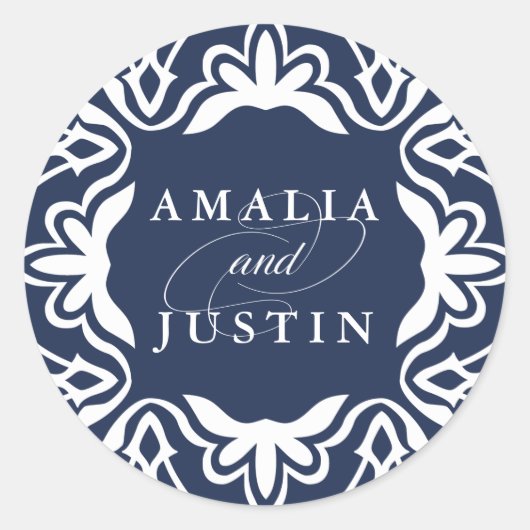 Marrakesh Wedding Sticker | marine (Voorkant)