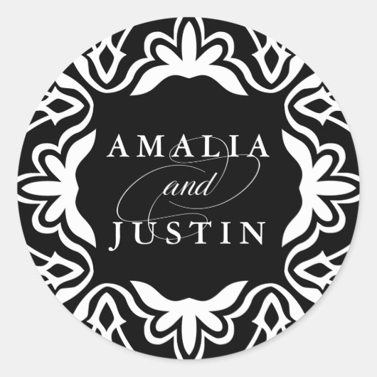 Marrakesh Wedding Sticker | Zwart (Voorkant)