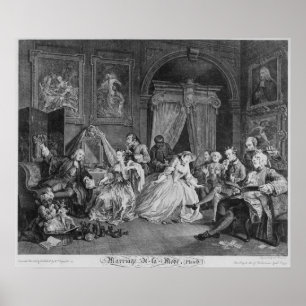 Marriage a la Mode, Bord IV, The Toilette, 1745 Poster