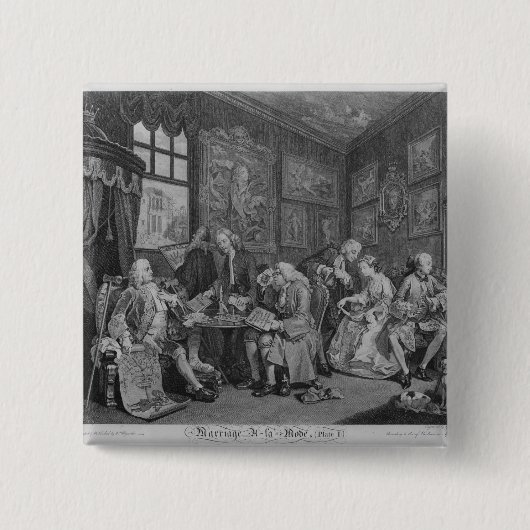 Marriage a la Mode Vierkante Button 5,1 Cm (Voorkant)