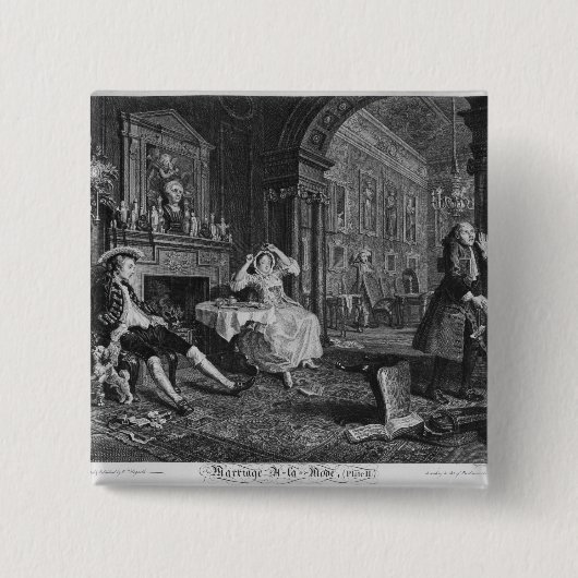 Marriage a la Mode Vierkante Button 5,1 Cm (Voorkant)