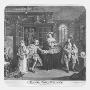 Marriage a la Mode Vierkante Sticker