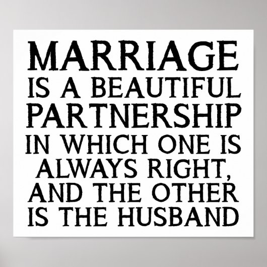 Marriage Arguement Funny Poster (Voorkant)