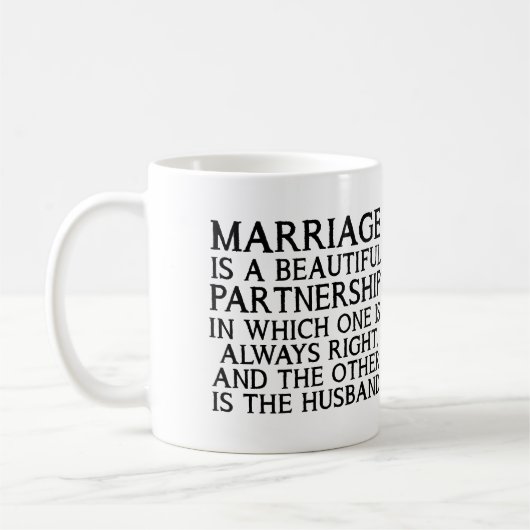 Marriage Argument Funny Mug Koffiemok (Links)