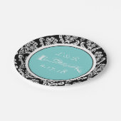Marriage Black Damask Aqua Paper Bord (Gekanteld)