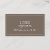 Marriage Counseling Elegant Framed Visitekaartje (Achterkant)