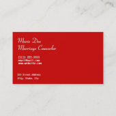 Marriage Counselor Elegant Feminine Visitekaartje (Achterkant)