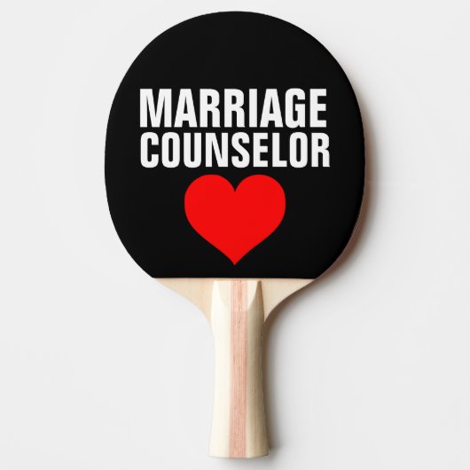 MARRIAGE COUNSELOR SPANNING THEMA PING PONG PADDLE TAFELTENNISBATJE (Voorkant)