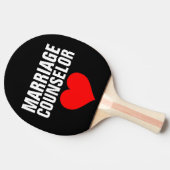 MARRIAGE COUNSELOR SPANNING THEMA PING PONG PADDLE TAFELTENNISBATJE (Zijkant)