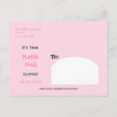 Marriage Elopement Aankondiging Briefkaart Roze Au (Achterkant)