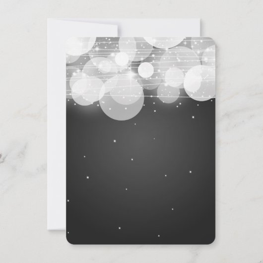 Marriage Elopement Glow & Sparkle Black Aankondiging (Achterkant)