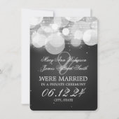 Marriage Elopement Glow & Sparkle Black Aankondiging (Voorkant)