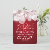 Marriage Elopement Glow & Sparkle Red Aankondiging (Staand voorkant)