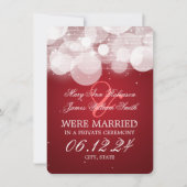 Marriage Elopement Glow & Sparkle Red Aankondiging (Voorkant)