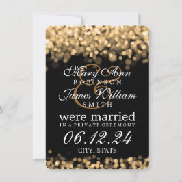 Marriage/Elopement Gold Lights Aankondiging