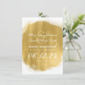 Marriage/Elopement Gold Paint Aankondiging (Staand voorkant)