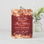 Marriage Elopement mousserende lucifers Gold Aankondiging (Staand voorkant)