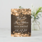 Marriage Elopement mousserende lucifers Gold Aankondiging (Staand voorkant)