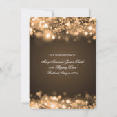 Marriage Elopement mousserende lucifers Gold Aankondiging (Achterkant)