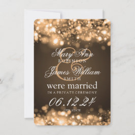 Marriage Elopement mousserende lucifers Gold Aankondiging