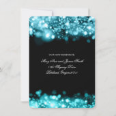 Marriage Elopement Sparkeling Lights Turquoise Aankondiging (Achterkant)
