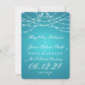 Marriage/Elopement Sparking String Turquoise Aankondiging (Voorkant)