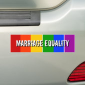 MARRIAGE EQUALITY BUMPERSTICKER (Op auto)