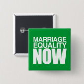 MARRIAGE EQUALITY NEE -.png Vierkante Button 5,1 Cm (Voorkant /achterkant)