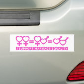 Marriage Equality/One Love bumper sticker (Op auto)