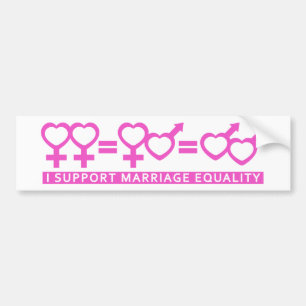 Marriage Equality/One Love bumper sticker