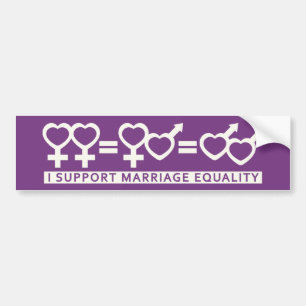 Marriage Equality/One Love custom bumpersticker