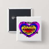 MARRIAGE EQUALITY VIERKANTE BUTTON 5,1 CM (Voorkant /achterkant)