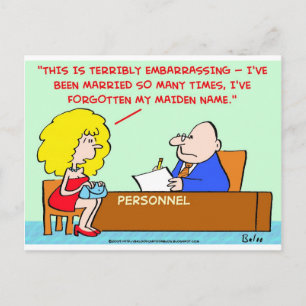 MARRIAGE FORGOT MAIDEN NAME BRIEFKAART