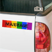 MARRIAGE GAY LGBT RAINBOW BUMPERSTICKER (Op Truck)