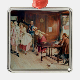 Marriage in Fleet Street, 1898 (olie op canvas) Metalen Ornament