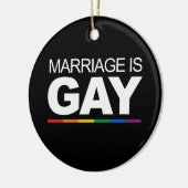 MARRIAGE IS GAY KERAMISCH ORNAMENT (Links)