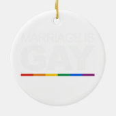 MARRIAGE IS GAY KERAMISCH ORNAMENT (Achterkant)