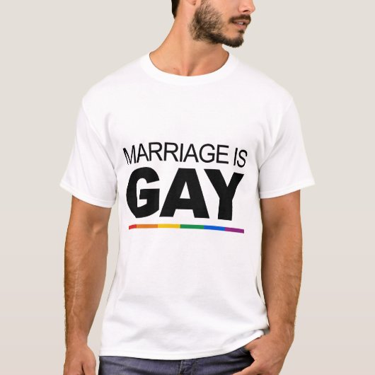 MARRIAGE IS GAY T-SHIRT (Voorkant)