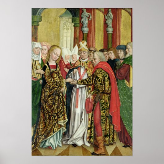 Marriage of the Mgin, from the Dome Altar, 1499 Poster (Voorkant)