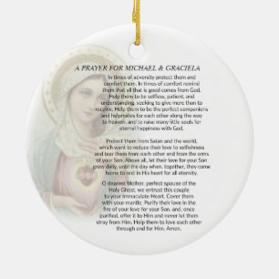 MARRIAGE PRAYER WEDDING PHOTO MARY OVERLAY KERAMISCH ORNAMENT