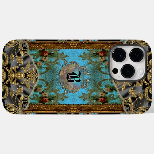 Marrie Chatignon Victoriaans XIV Monogram Case-Mate iPhone Case (Achterkant (horizontaal))